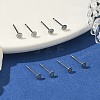 Non-Tarnish 316 Surgical Stainless Steel Flat Round Blank Peg Stud Earring Settings STAS-R073-06G-5