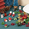 44pcs 10 style Christmas Handmade Lampwork Beads LAMP-TA0001-16-5