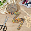 Rhombus Pattern Ethnic Style Polyester Ribbons OCOR-BC0009-21C-4