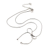 304 Stainless Steel Bowknot Pendant Snake Chian Necklaces for Women NJEW-R014-01P-1