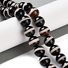 Natural Tibetan Striped Pattern dZi Agate Beads Strands G-B084-A04-01-2