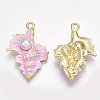 Spray Painted Alloy Pendants PALLOY-T065-22C-2