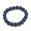 Natural Lapis Lazuli(Dyed) Bead Stretch Bracelets BJEW-K212-B-047-7