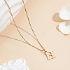 1pc 304 Stainless Steel Letter Pendant Necklaces NJEW-LP0001-38H-G-3