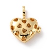 Brass Micro Pave Cubic Zirconia Diffuser Locket Pendants ZIRC-Z018-03G-2