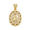 Brass Micro Pave Cubic Zirconia Pendants KK-P323-11C-G02-1
