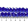 Electroplate Transparent Glass Beads Strands EGLA-A035-T8mm-A06-4