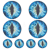 4 Pairs 2 Styles Eye PVC Headlight Car Sticker AJEW-HY0002-38A-1