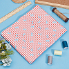 Bowknot & Tartan Pattern Cotton Fabric DIY-WH0890-31A-4