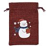 Christmas Theme Jute Cloth Storage Bags ABAG-F010-01A-02-1