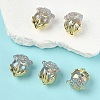 5Pcs UV Plating Transparent Acrylic Beads MACR-YW0004-28A-1