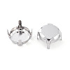 201 Stainless Steel Sew on Prong Settings STAS-T032-01-12mm-P-2