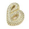 Rack Plating Brass Micro Pave Clear Cubic Zirconia Pendants KK-R163-05B-G-1