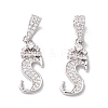 Eco-Friendly Brass Micro Pave Cubic Zirconia Pendants KK-K265-01P-S-1