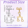 2Pcs 2 Colors Stainless Steel Chain Extender FIND-GO0004-17B-2