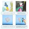 Gorgecraft 16Sheets 4 Style Waterproof PVC Colored Laser Stained Window Film Adhesive Stickers DIY-WH0256-059-5