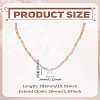 1Pc Glass Rondelle Beaded Necklaces NJEW-LP0007-23A-2