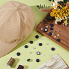 24Pcs Pure Cotton Covered Iron Buttons BUTT-BC0001-19A-4
