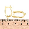 Brass Micro Pave Cubic Zirconia Hoop Earring Findings CU-CBAB5B4-09G-3