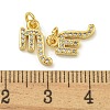 Rack Plating Brass Micro Pave Cubic Zirconia Pendants KK-K386-02A-G-3