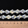 Electroplate Transparent Glass Beads Strands EGLA-N020-03A-4
