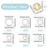 6 Styles Iron & 2Pcs Brass Open Jump Rings IFIN-ME0001-14S-2