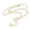 Brass Paperclip Chain Y Lariat Necklaces NJEW-H087-06B-G-4