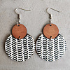 Bohemian Style Wood Dangle Earrings WGF04EC-03-1