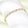 4MM 304 Stainless Steel Textured Paperclip Chain Bracelets for Man and Women SA-CBAB767-08G-3