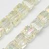Pearl Luster Plated Crystal Glass Beads Strands EGLA-F016-B05-1
