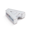 Alloy Slide Charms ALRI-WH0005-09A-P-2