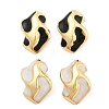 PVD Vacuum Plating Golden 304 Stainless Steel Stud Earrings for Women EJEW-Z068-10G-1