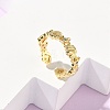 304 Stainless Steel Cubic Zirconia Cuff Open Rings for Women RJEW-Z122-02G-06-1