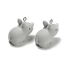 Flocky Opaque Resin Pendants RESI-I335-01P-06-2