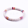Handmade Polymer Clay Heishi Beads Stretch Bracelets BJEW-JB05087-2