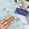 Rack Plating Brass Spring Gate Rings KK-SC0005-67-3