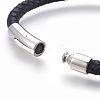 Leather Cord Bracelet BJEW-E350-01A-4