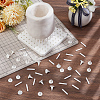 Square Aluminum Oxide Ceramic Porous Refractory Mats with 60Pcs Kiln Frame Support Nails DIY-OC0015-75-4