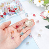 70Pcs 14 Styles Transparent Spray Painted Glass Pendants GLAA-GA0002-16-3