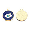 Rack Plating Alloy Enamel Pendants PALLOY-N172-060C-1