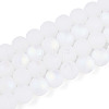 Frosted Imitation Jade Glass Beads Strands LS-GLAA-T032-J10mm-MBB01-2