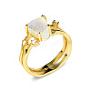 Triangle 925 Sterling Silver with Natural Moonstone Finger Rings FS-WGDF753-08-1