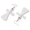 Glass Seed Beads Angle Dangle Earrings EJEW-MZ00288-01-4