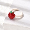 Brass Enamel Cuff Rings for Women RJEW-A087-01B-3
