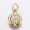 Brass Micro Pave Cubic Zirconia Charms ZIRC-E143-73G-2