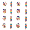 20Pcs 2 Styles Zinc Alloy Enamel Pendants ENAM-CJ0001-117-9