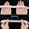 Non-slip Transparent Silicone Polyester Elastic Band SRIB-WH0011-031A-02-3