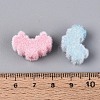 Flocking Opaque Acrylic Heart Beads OACR-T030-13M-4