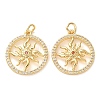 Brass Micro Pave Orange Cubic Zirconia Pendants CU-E003-16G-D-1