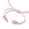 Golden Tone 201 Stainless Steel Heart Link Bracelets BJEW-JB10643-01-4